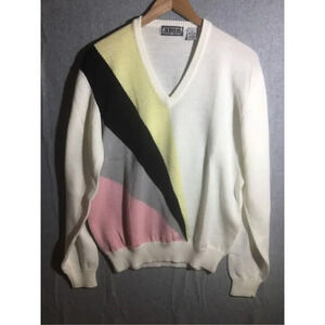 Womens Aureus Sweater Colorblock Oversized Casual Vintage Winter Contemporary